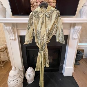 CARLISLE Animal Print Wrap Dress